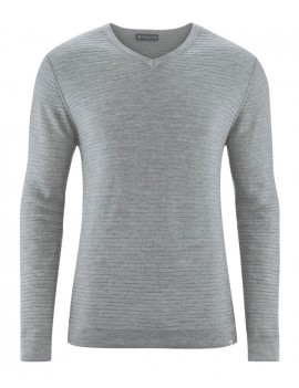 Pullover col V - Gris pierre Pullover col V - Gris pierre