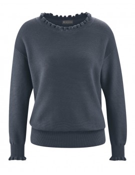 Pullover col en petits volants Pullover col en petits volants